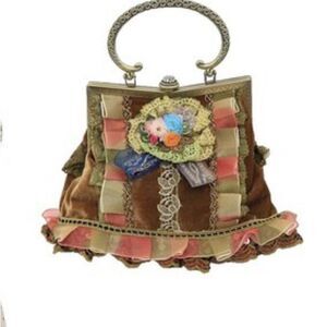 Nicole Lee Boho Chic Vintage-Inspired Brown and Pink Handbag